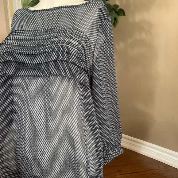 Sheer pleated front Top - Picture 4 of 5
